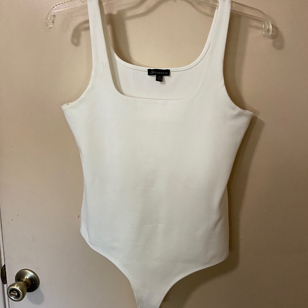 White Stretchy Bodysuit